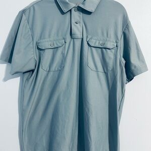 Under Armour Heat Gear Light Blue Polo Shirt Short Sleeve Relaxed Fit